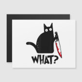 Cat What_ Funny Black Cat  Magnetkarte (Vorne/Hinten)