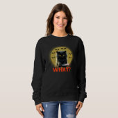 Cat What Funny Black Cat Murderous Cat With Knife Sweatshirt (Vorne ganz)
