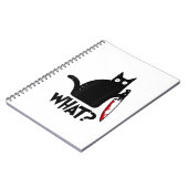 Cat What_ Funny Black Cat  Notizblock (Linke Seite)