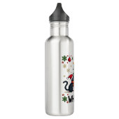 Cat What Funny Black Cat Pushing Christmas Tree Ug Edelstahlflasche (Links)