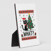Cat What Funny Black Cat Pushing Christmas Tree Ug Fotoplatte (Seite)
