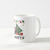 Cat What Funny Black Cat Pushing Christmas Tree Ug Kaffeetasse (VorderseiteRechts)