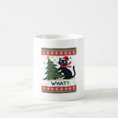 Cat What Funny Black Cat Pushing Christmas Tree Ug Kaffeetasse (Mittel)