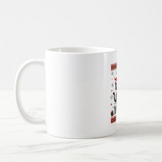 Cat What Funny Black Cat Pushing Christmas Tree Ug Kaffeetasse (Links)