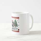 Cat What Funny Black Cat Pushing Christmas Tree Ug Kaffeetasse (VorderseiteRechts)