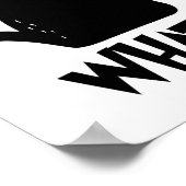 Cat What Funny Black Cat Shirt Poster (Ecke)