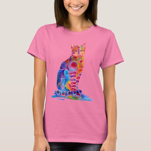 Cat Whimsical Art T-Shirt (Vorderseite)
