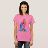Cat Whimsical Art T-Shirt (Vorne ganz)