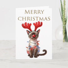 Cat Whimsy Funny Cat Weihnachten Karte