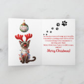 Cat Whimsy Funny Cat Weihnachten Karte (Innenseite)