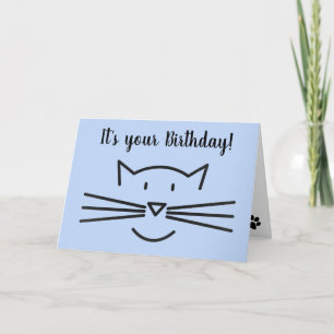 Cat Whiskers Design Grußkarte Feiertagskarte