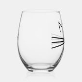 Cat Whiskers Design Weinglas Ohne Stiel (Rechts)