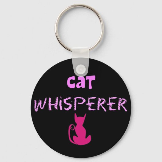 "Cat Whisperer" Cat Lover Geschenke Schlüsselanhänger (Vorderseite)