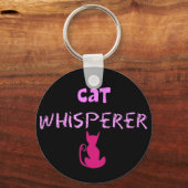 "Cat Whisperer" Cat Lover Geschenke Schlüsselanhänger (Vorderseite)
