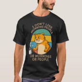 Cat Whisperer Drinking Coffee Caffeine Drinker T-Shirt (Vorderseite)