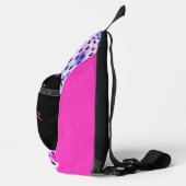 Cat Whisperer Farbenfrohe Gefärbte Krawatte Rosa S Crossbody Bag (Rechts)