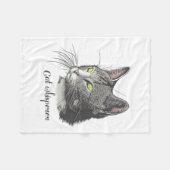 Cat Whisperer Fleecedecke (Vorderseite (Horizontal))