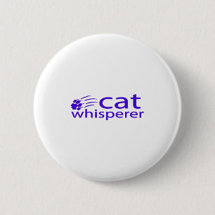 Cat Whisperer T Shirt Geschenk für Katzen Liebhabe Button