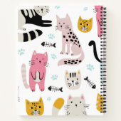 Cat White Notizblock (Rückseite)