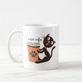 Cat will Kaffee komisch Kaffeetasse (Links)