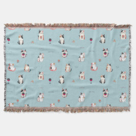Cat & Wine Throw Blanket: Gemütliches und spieleri Decke
