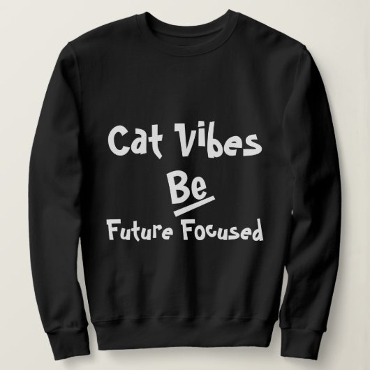 Cat Winter Fall Retro Funny Personalisiert Black Sweatshirt (Design vorne)