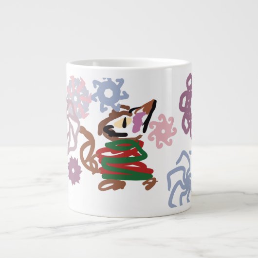 Cat winter Jumbo-Tasse (Vorderseite)