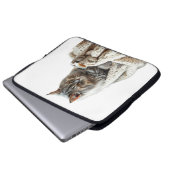 Cat Winter Tee genießen Laptopschutzhülle (Vorne Knopf)