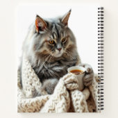 Cat Winter Tee genießen Notizblock (Rückseite)