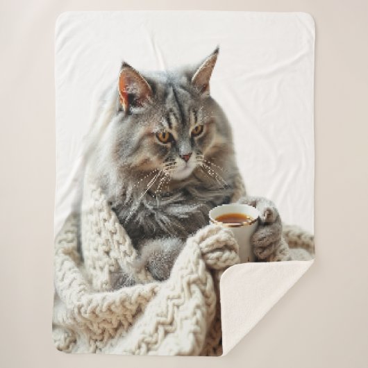 Cat Winter Tee genießen Sherpadecke (Vorderseite)