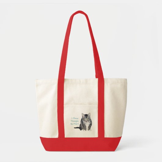 Cat Wisdom - Meows Tragetasche (Vorne)