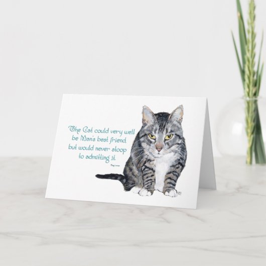 Cat Wisdom - und Freundschaft Karte (Vorderseite)