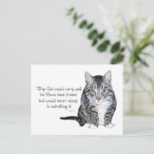 Cat Wisdom - und Freundschaft Postkarte (Stehend Vorderseite)