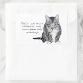 Cat Wisdom - und Freundschaft Rechteckiger Aufkleber (Tasche)