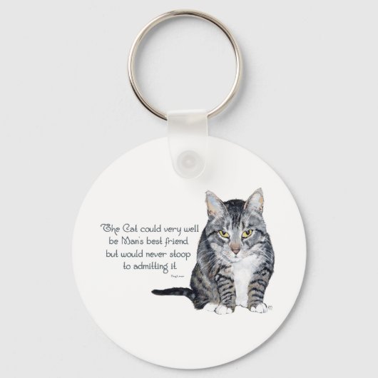 Cat Wisdom - und Freundschaft Schlüsselanhänger (Vorderseite)