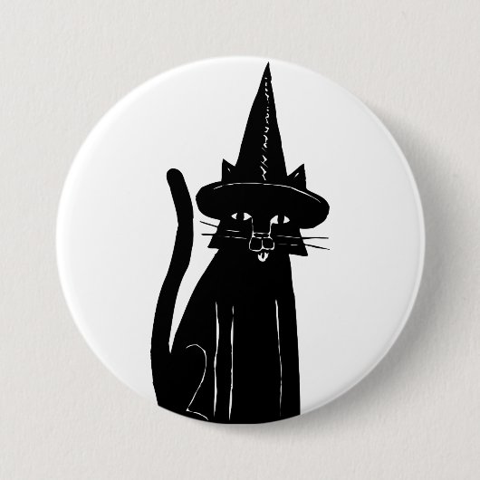 Cat Witch Button (Vorderseite)