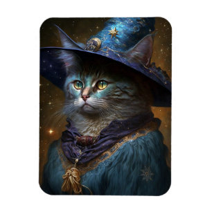 Cat Witch Fantasy Art Magnet