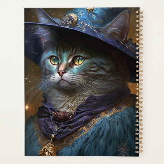 Cat Witch Fantasy Art Planer (Rückseite)