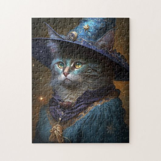 Cat Witch Fantasy Art Puzzle (Vertikal)