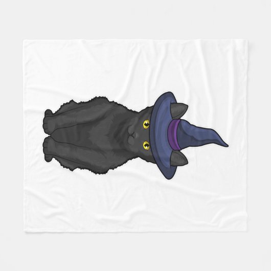 Cat Witch Fleecedecke (Vorderseite (Horizontal))