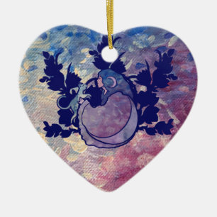 Cat Witch Moon Goddess Wiccan Cat Person Card Keramik Ornament