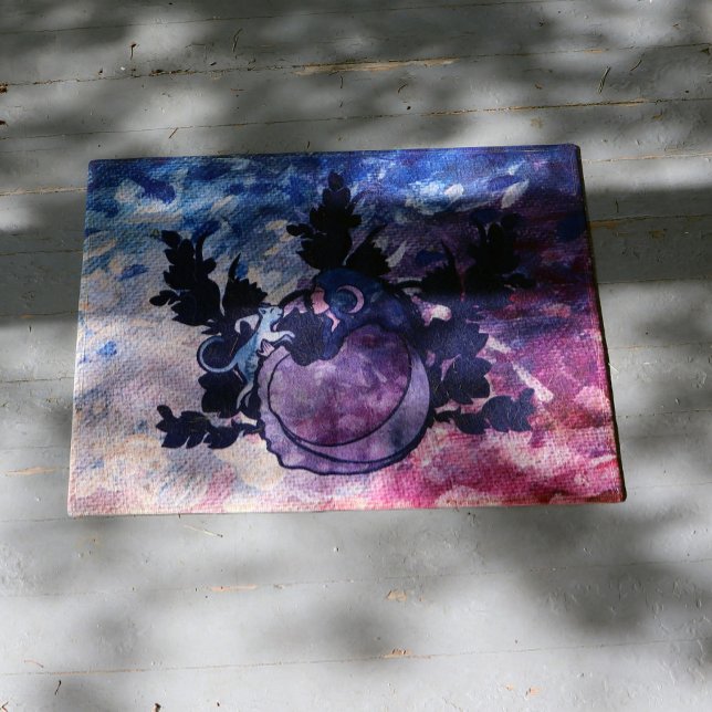 Cat Witch Moon Goddess Wiccan Cat Person Fußmatte (Von Creator hochgeladen)