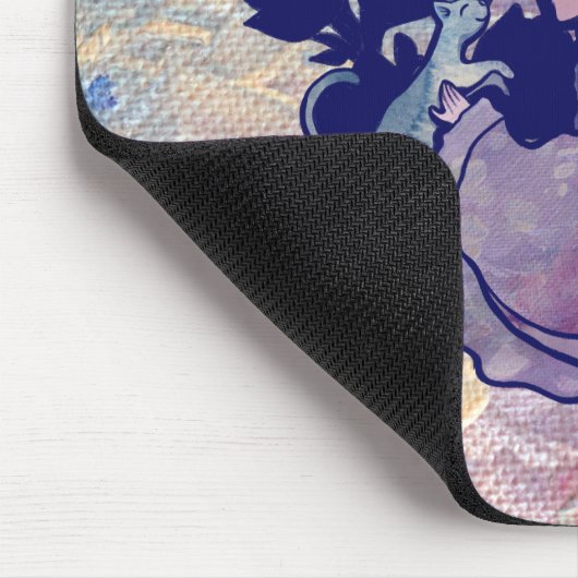 Cat Witch Moon Goddess Wiccan Cat Person Mousepad (Ecke)