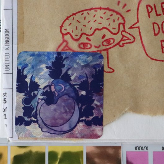 Cat Witch Moon Goddess Wiccan Cat Person Quadratischer Aufkleber