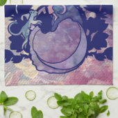 Cat Witch Moon Goddess Wiccan Geschirrtuch (Gefaltet)