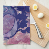 Cat Witch Moon Goddess Wiccan Geschirrtuch (Viertel Falte)