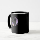 Cat Witchy Moon Flowers Pastel Goth Goblincore Tasse (Vorderseite Links)