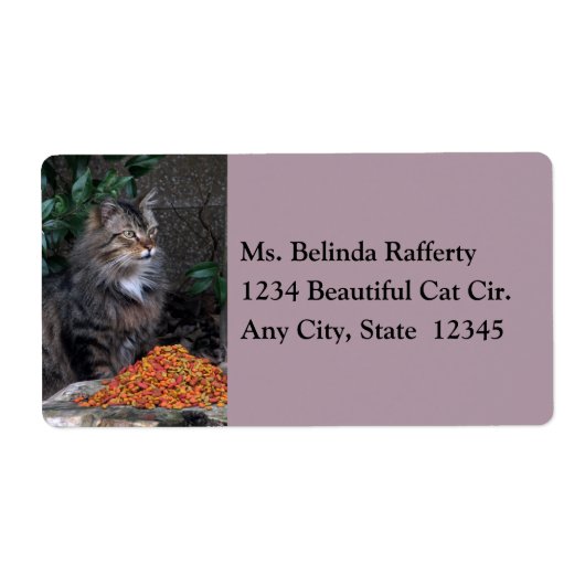 Cat With a Grateful Heart Shipping Labels (Vorne)