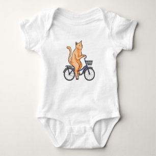 Cat with Bicycle Baby Strampler