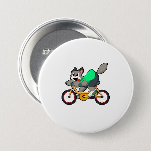 Cat with Bicycle Button (Vorne & Hinten)